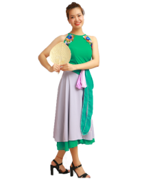 Váy yếm rời xanh tím