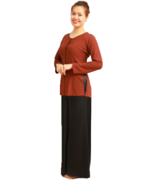 Áo bà ba nâu nữ , quần đen