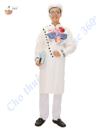 Áo dài đại bàng trắng nam