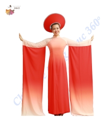 Áo dài đỏ loan 1