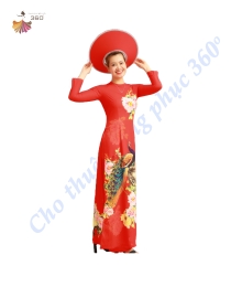 Áo dài đỏ nữ 1