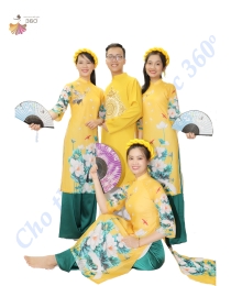 Áo dài vàng chim
