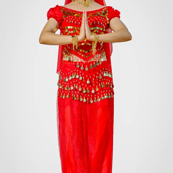 Ấn Độ nữ đỏ + quần