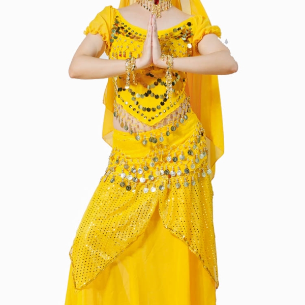 Ấn Độ nữ vàng + váy