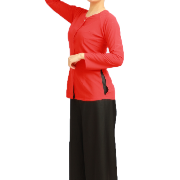 Áo bà ba nữ đỏ trơn, quần đen