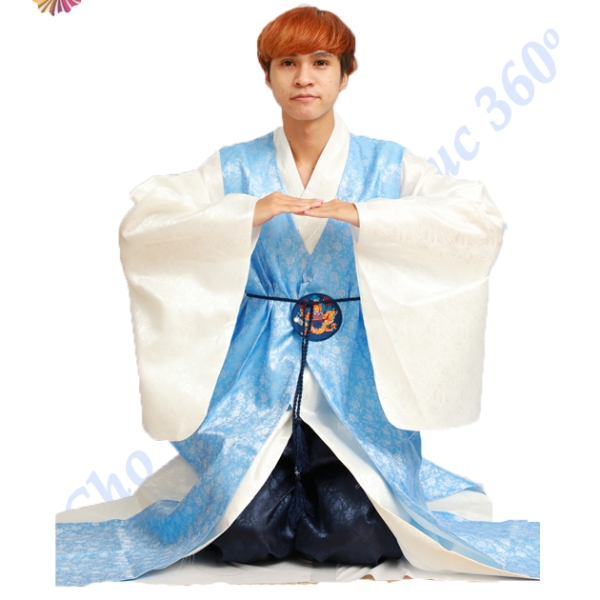 Hanbok nam xanh biển 1