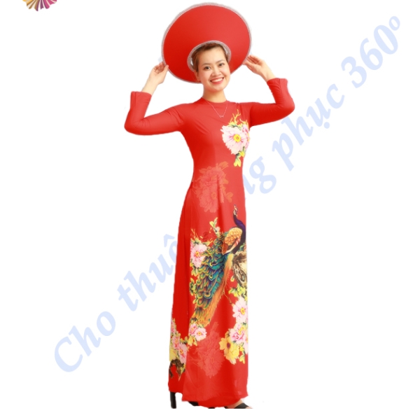 Áo dài đỏ nữ 1