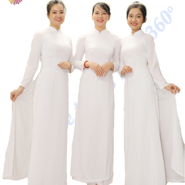 Áo dai trắng trơn 
