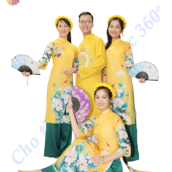 Áo dài vàng chim